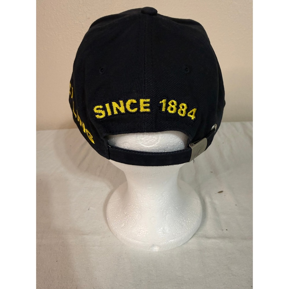 Breitling Swiss Chronographs Hat Navy Blue Yellow Embroidered Adjustable Cap - Picture 4 of 5